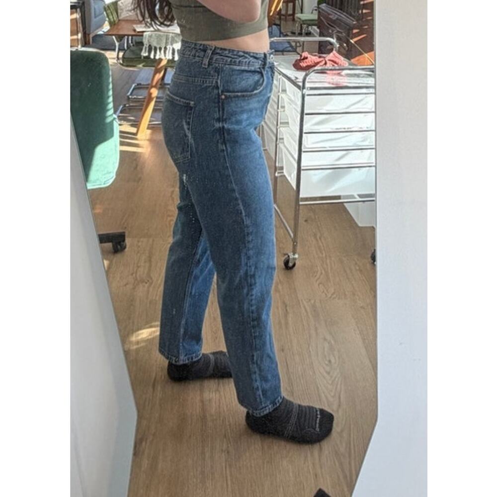 Zara Jeans Size 10 Medium Wash Mom Fit High Waisted - Picture 5 of 6